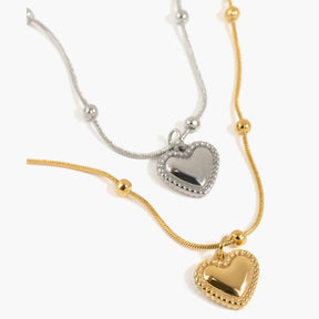 Collar Acero Inoxidable Corazón