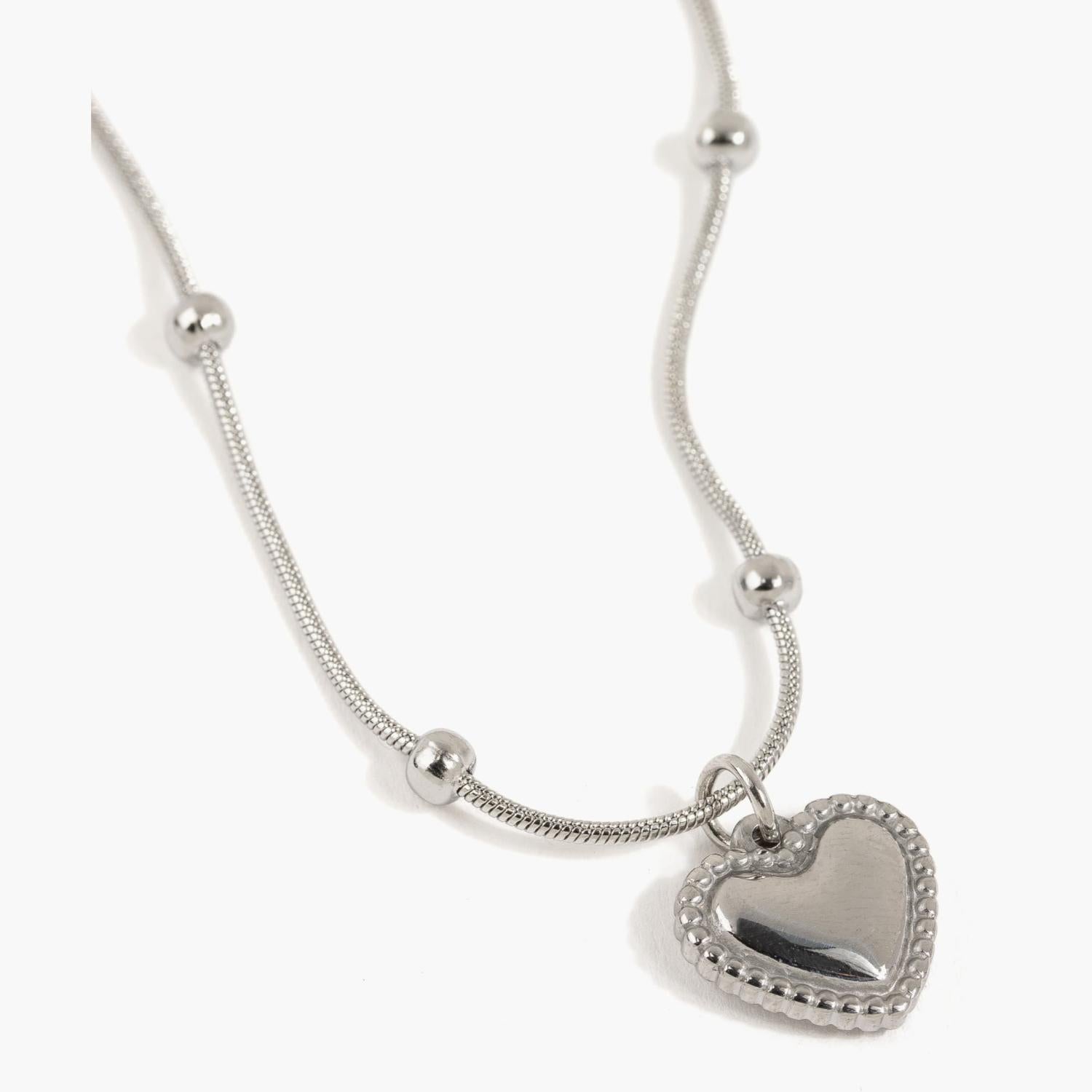 Collar Acero Inoxidable Corazón