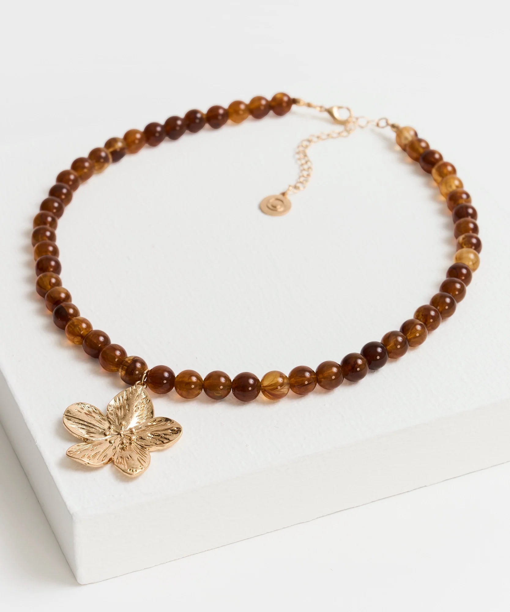 Collar Borlas Marmoladas Charm Flor