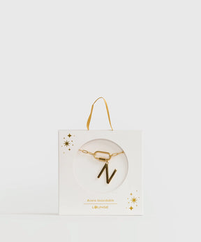 Collar Broche Charm Letra Navidad