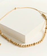 Collar Cordón Bolitas Machacadas Boho