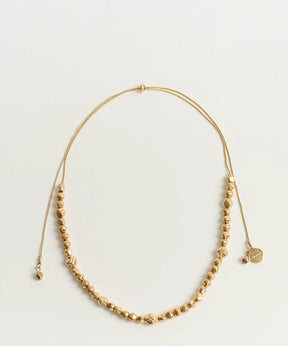 Collar Cordón Bolitas Machacadas Boho