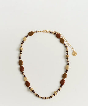Collar Mostacillas Piedras Resina Boho