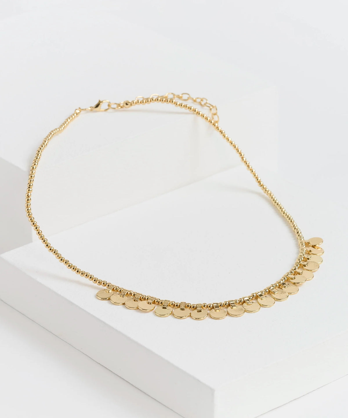 Collar Mostacillas Y Monedas Boho