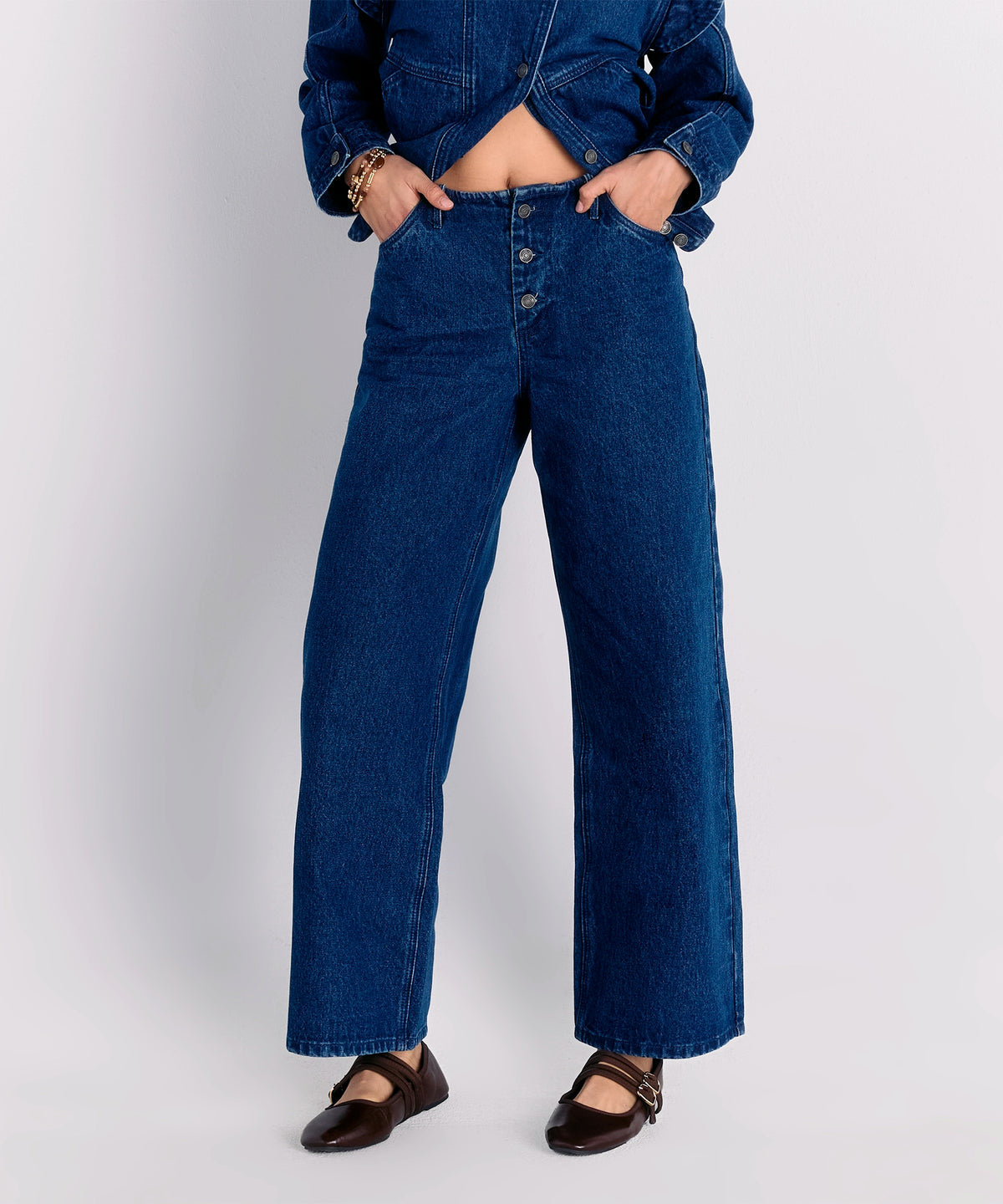 Pantalón Sin Pretina Denim
