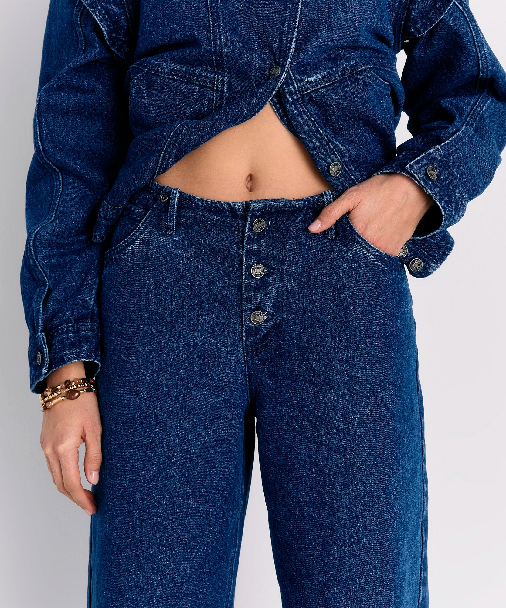 Pantalón Sin Pretina Denim