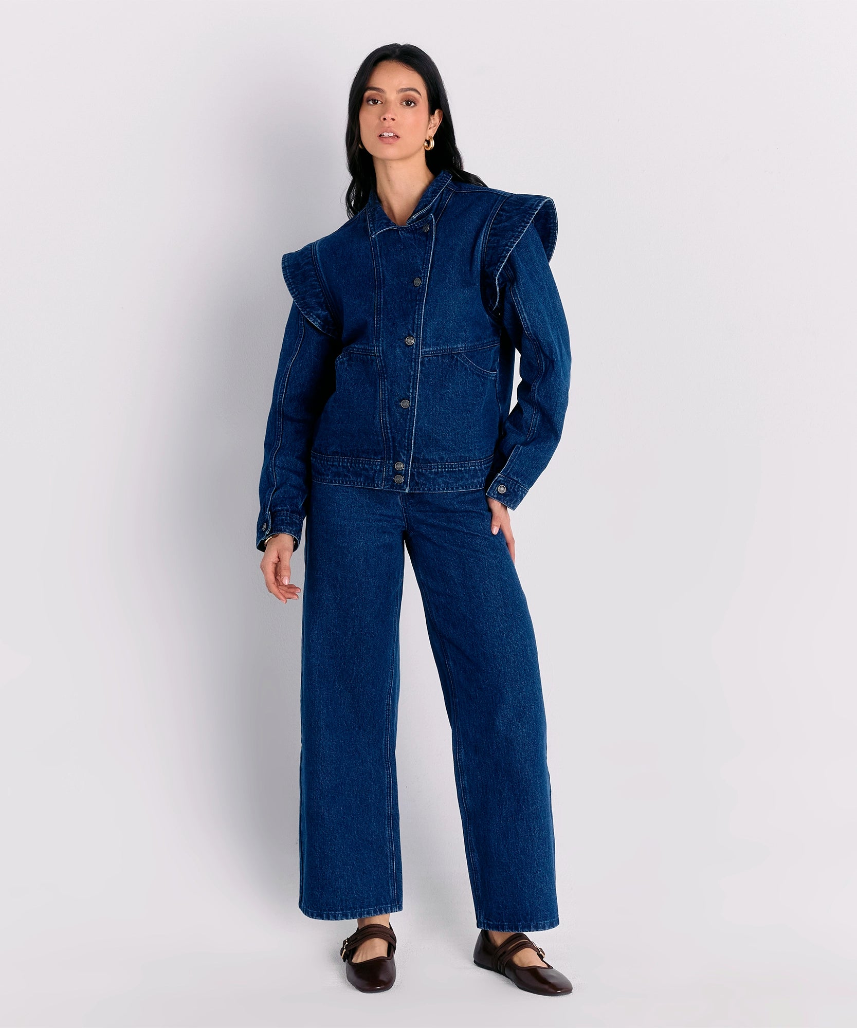 Pantalón Sin Pretina Denim