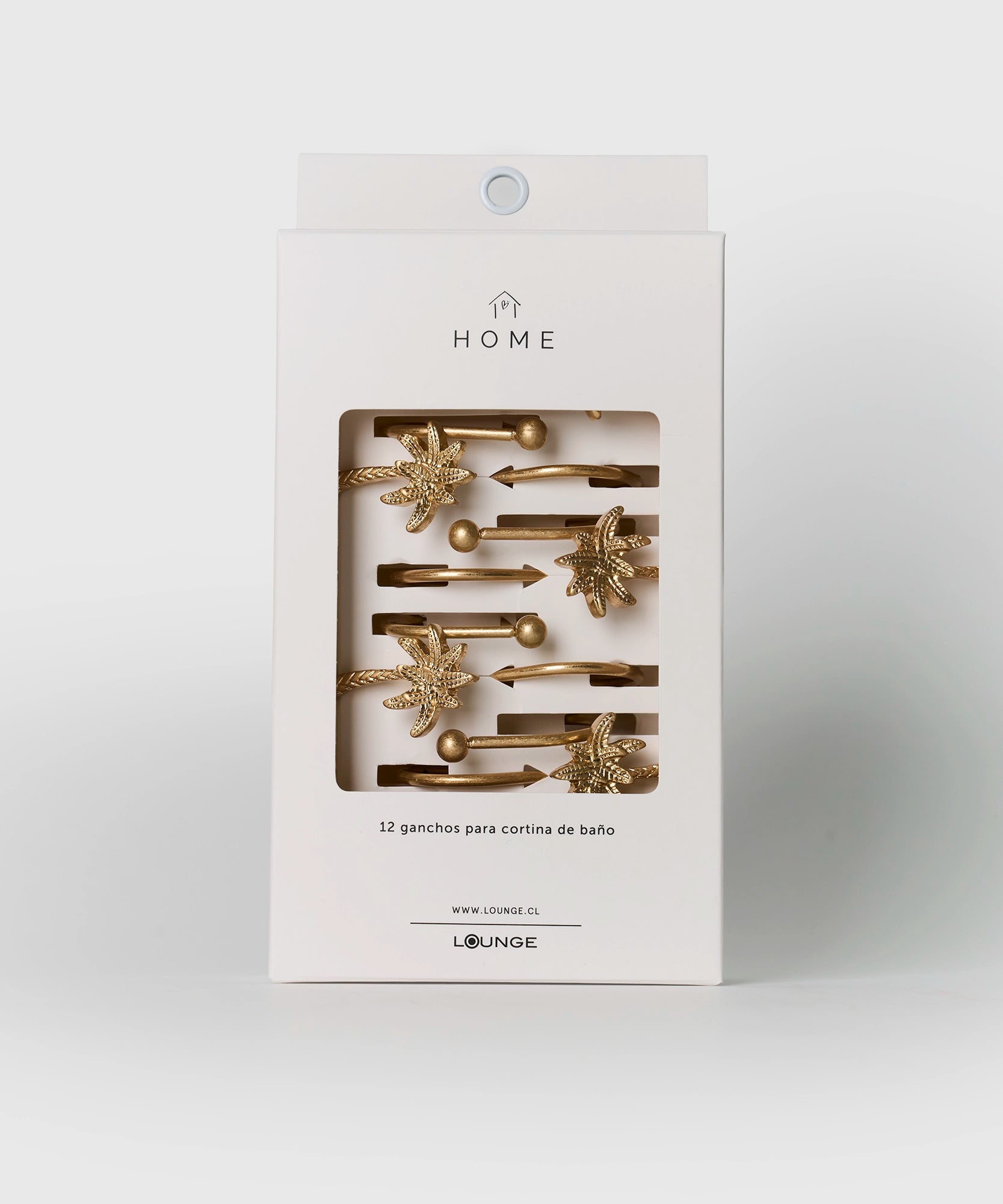 Set De Ganchos Para Cortina De Baño Palmeras