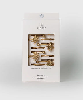 Set De Ganchos Para Cortina De Baño Palmeras