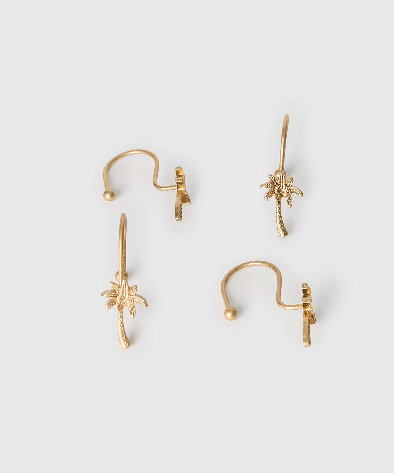 Set De Ganchos Para Cortina De Baño Palmeras