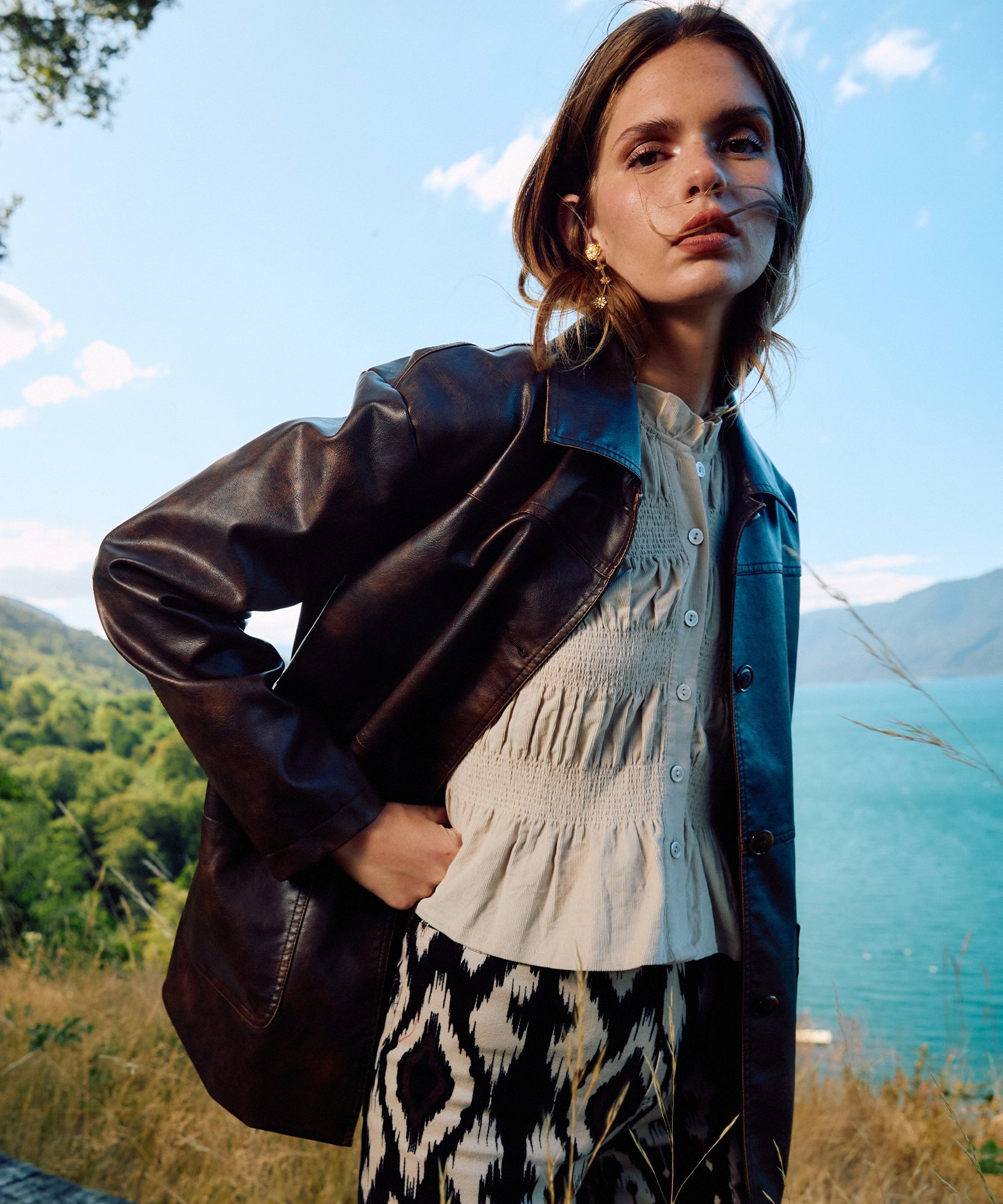 Chaqueta Efecto Cuero Solsticio