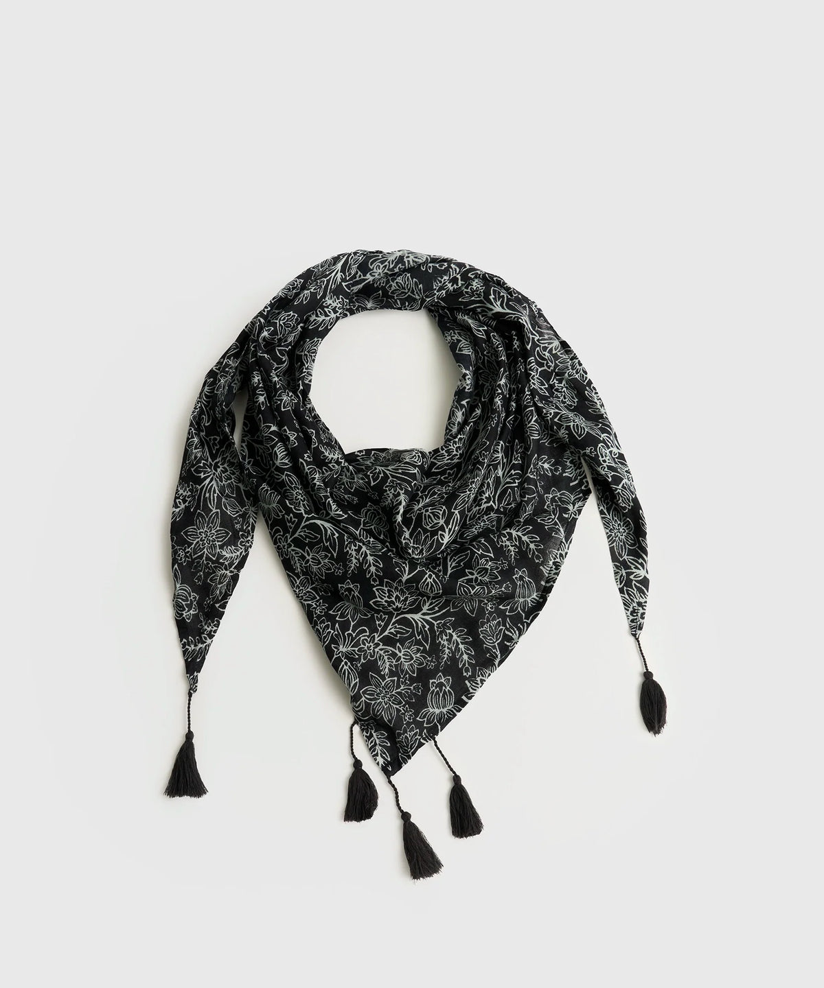 Pañuelo Triángulo Flores Boho