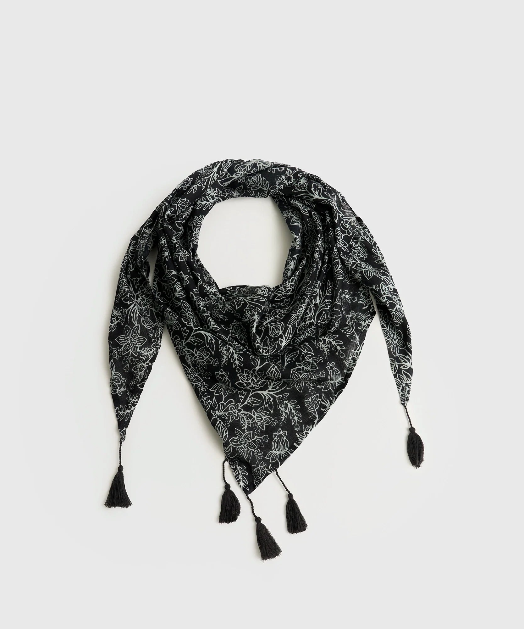 Pañuelo Triángulo Flores Boho