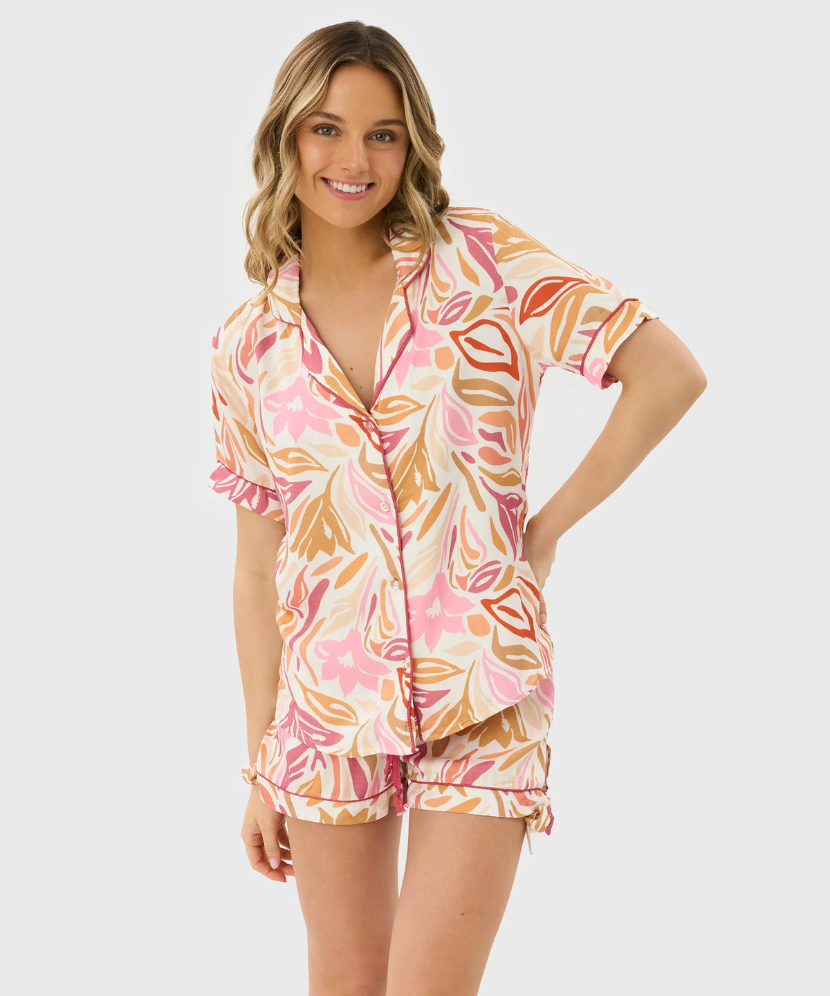 Pijama Camisero Floral