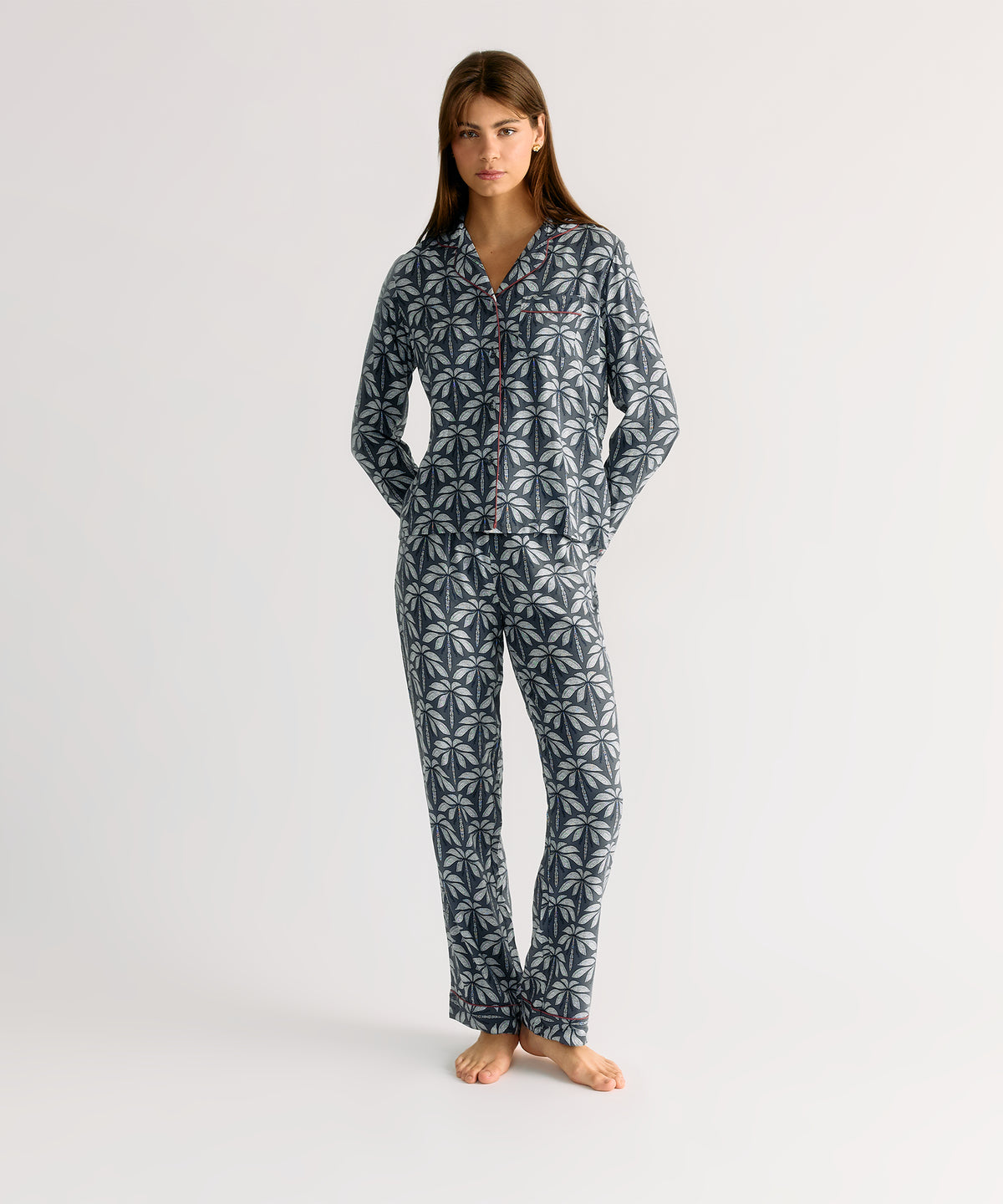 Pijama Camisero Palmeras Dreamy