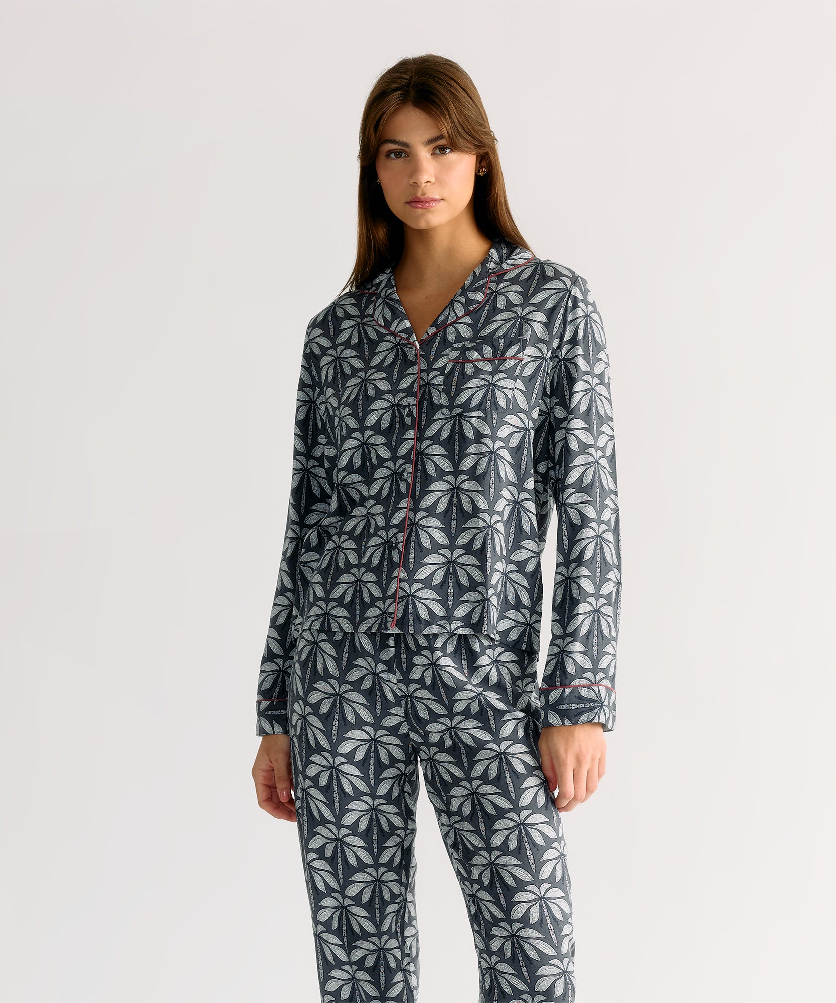 Pijama Camisero Palmeras Dreamy