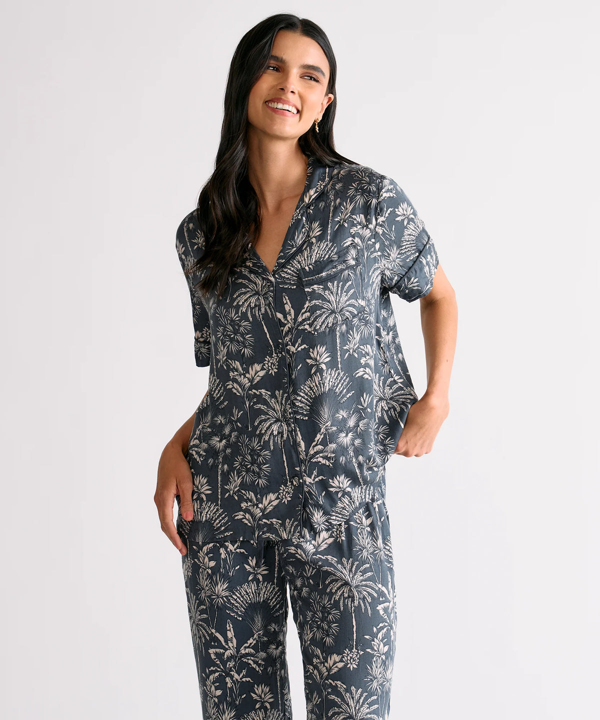 Pijama Camisero Palmeras Dreamy