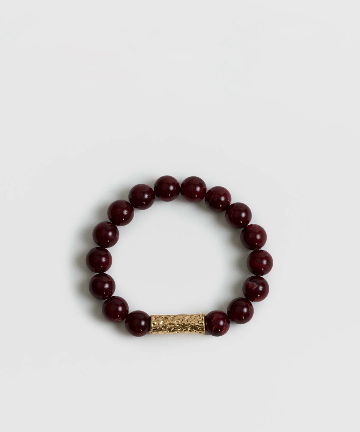 Pulsera Borlas Marmoladas Boho - Burdeo