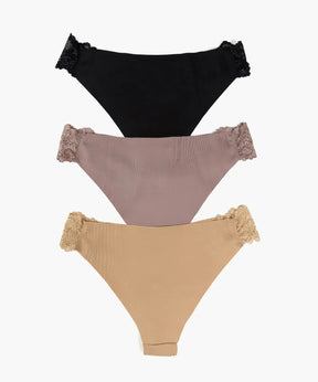 Set 3 Calzones Detalle Encaje Dreamy