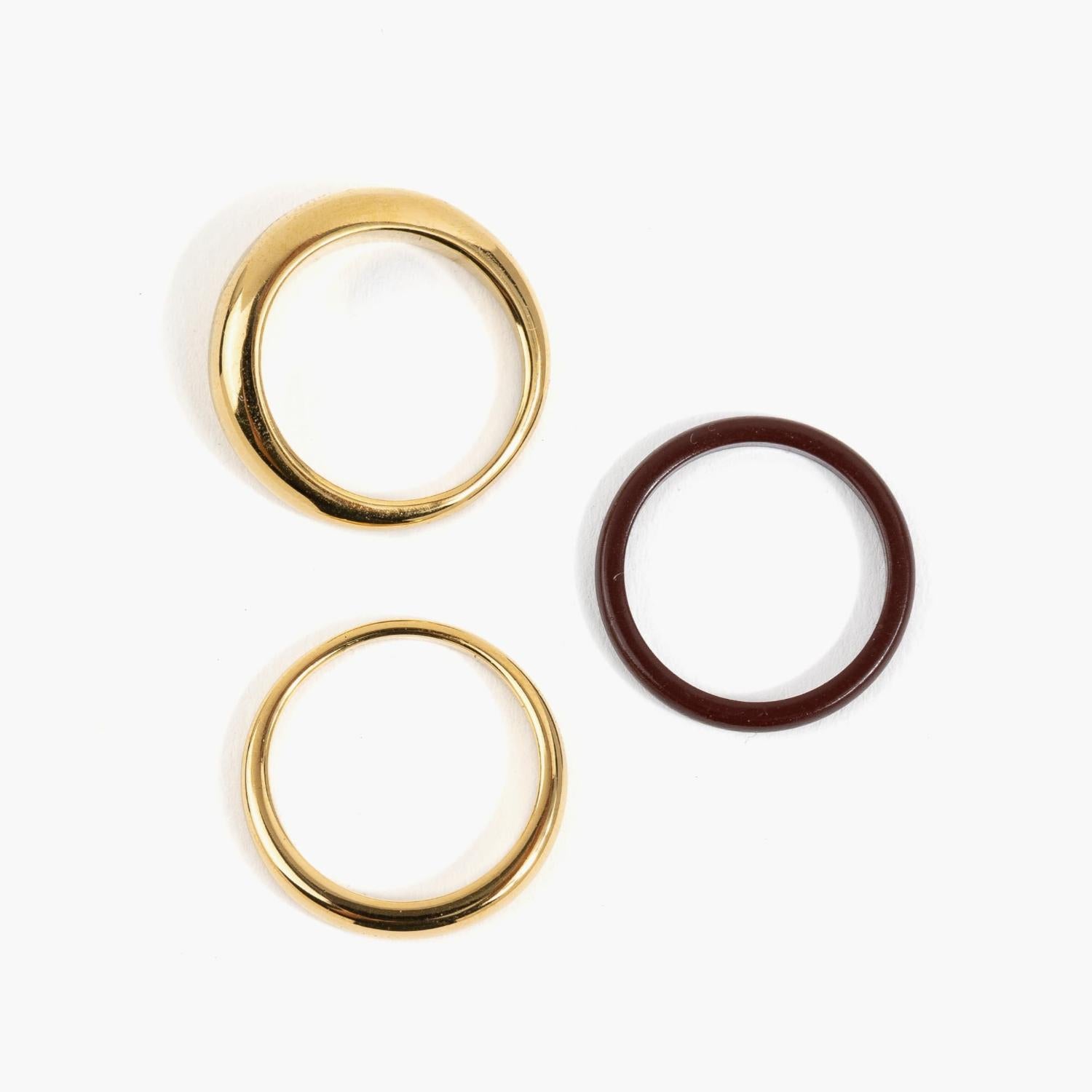 Set Anillos Acero Inoxidable Clásicos