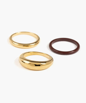 Set Anillos Acero Inoxidable Clásicos