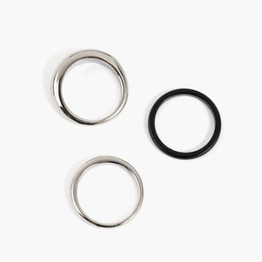 Set Anillos Acero Inoxidable Clásicos