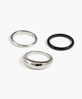 Set Anillos Acero Inoxidable Clásicos