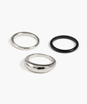 Set Anillos Acero Inoxidable Clásicos