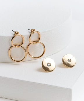 Set Aros Argollas Entrelazadas Woman