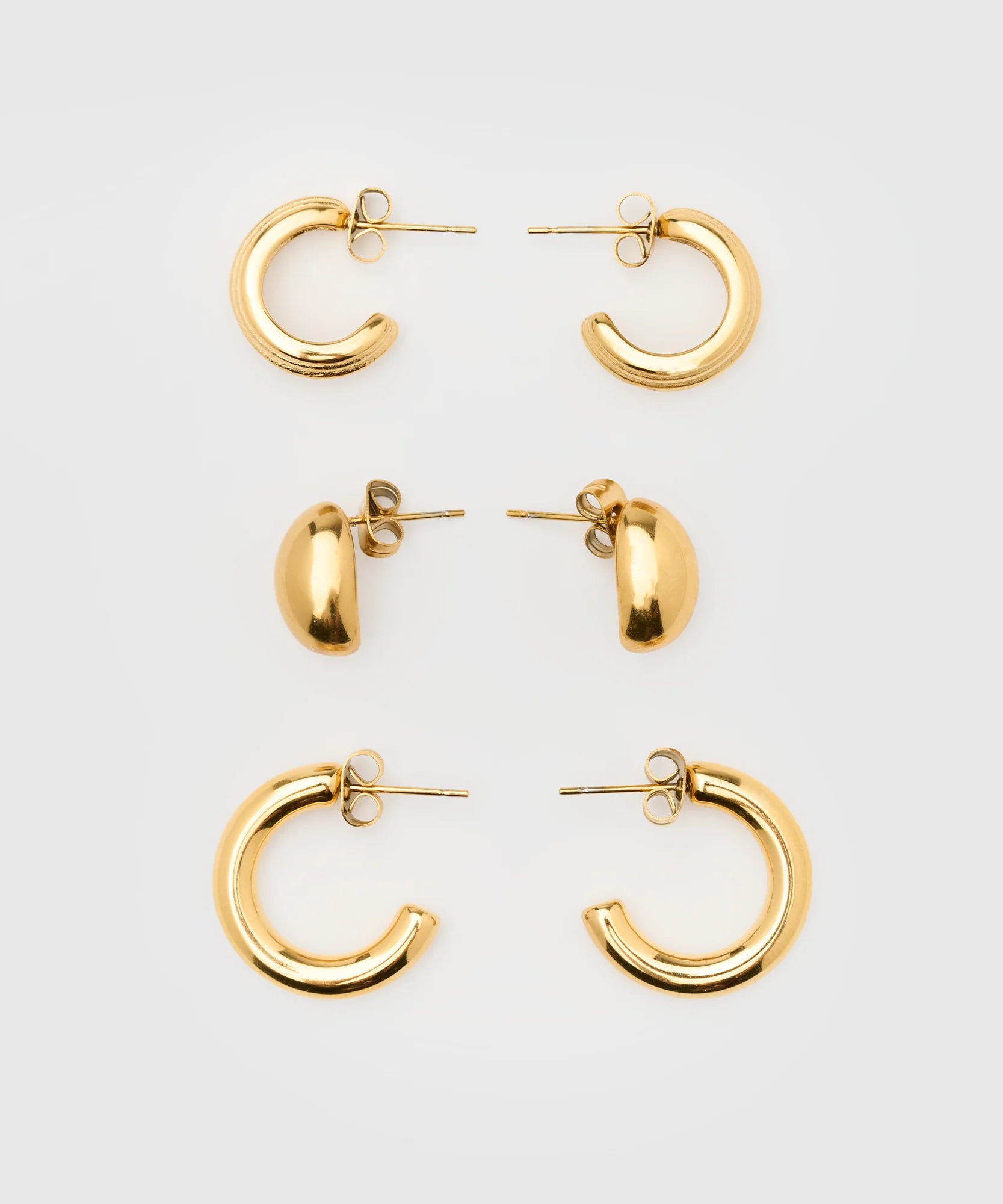 Set Aros Argollas Irregulares Woman