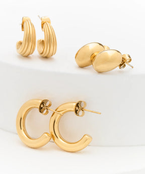 Set Aros Argollas Irregulares Woman