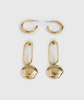 Set Aros Argollas Simples Y Monedas