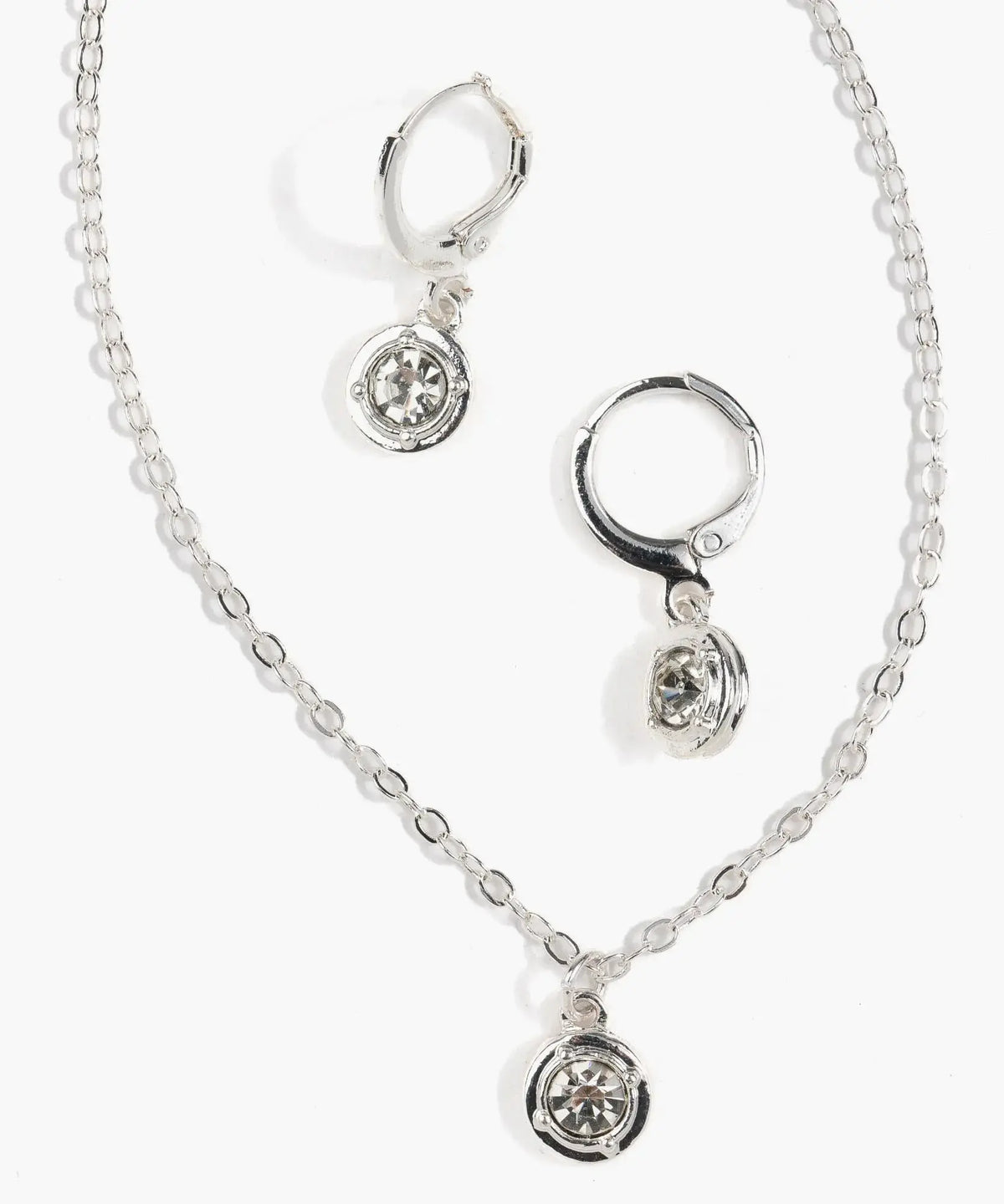 Set Collar Y Aros Brillo