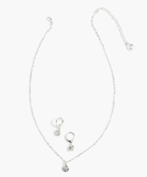Set Collar Y Aros Brillo