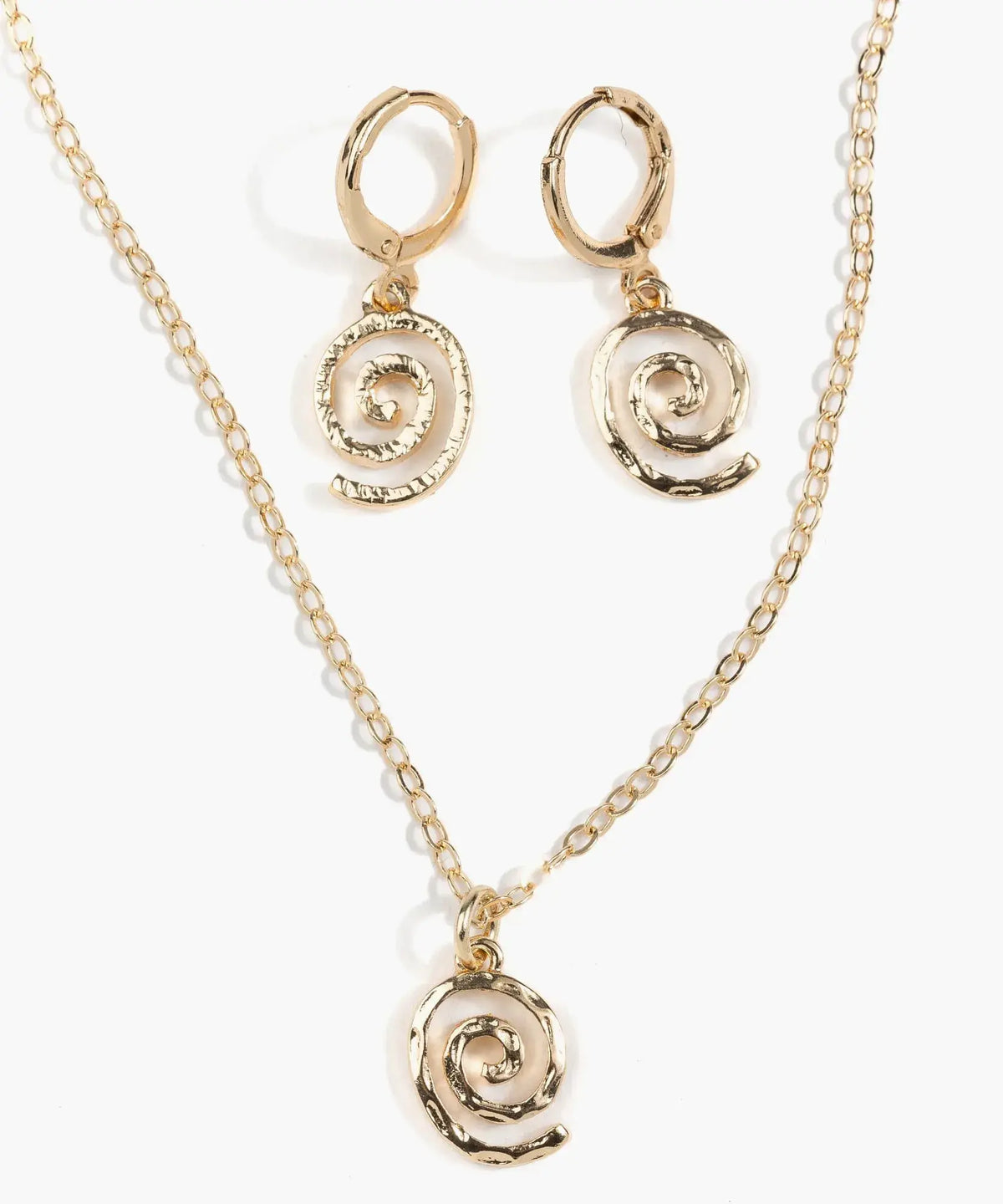 Set Collar Y Aros Caracol