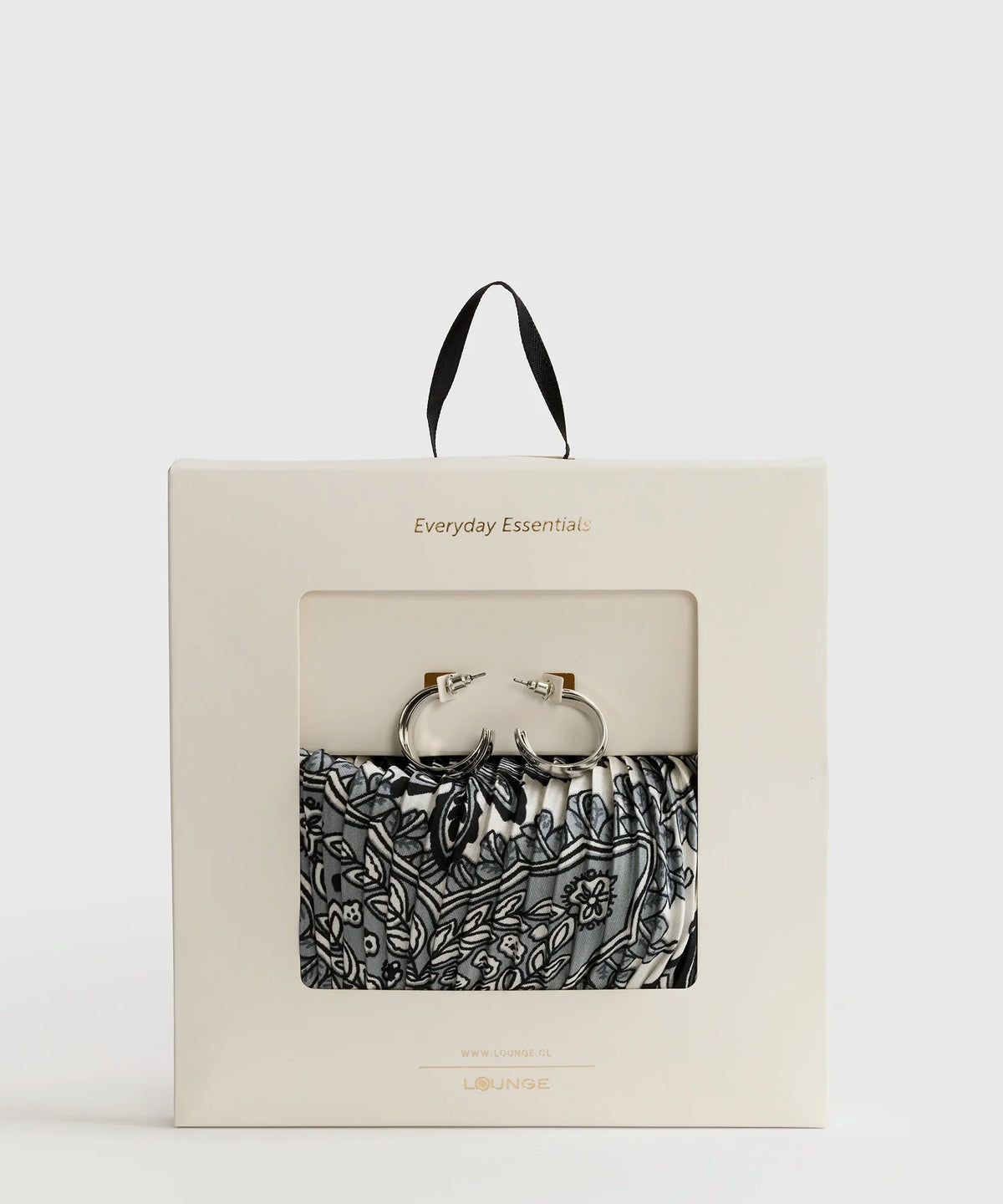 Set Pañuelo Y Aros Pañuelo Plisado Argollas Doble Craft