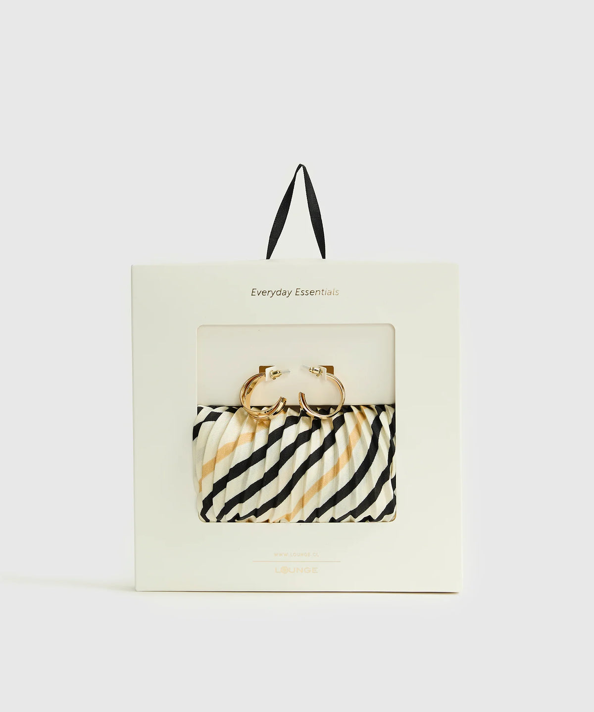 Set Pañuelo Y Aros Plisados