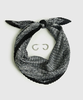 Set Pañuelo Y Aros Plisados