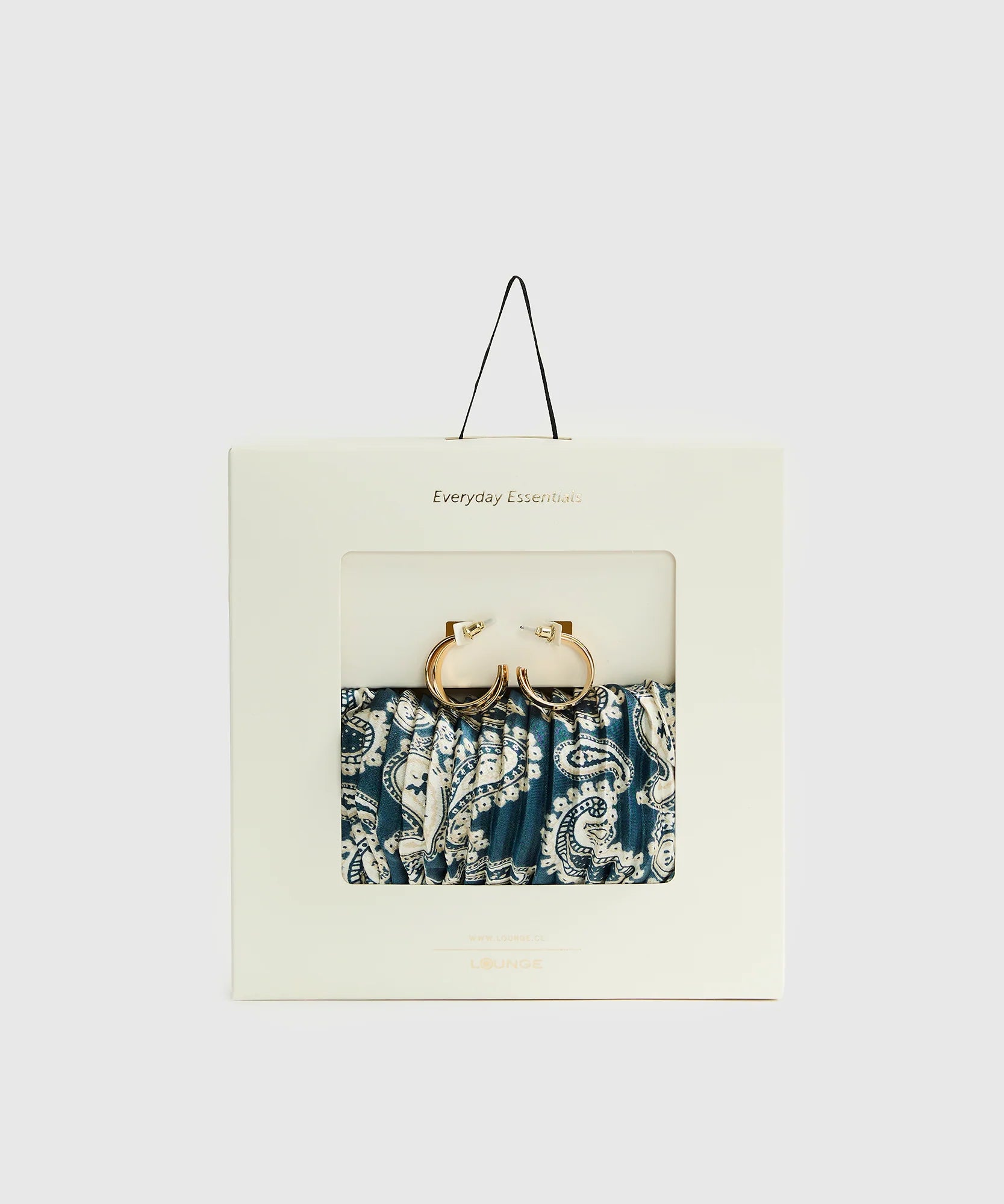 Set Pañuelo Y Aros Plisados