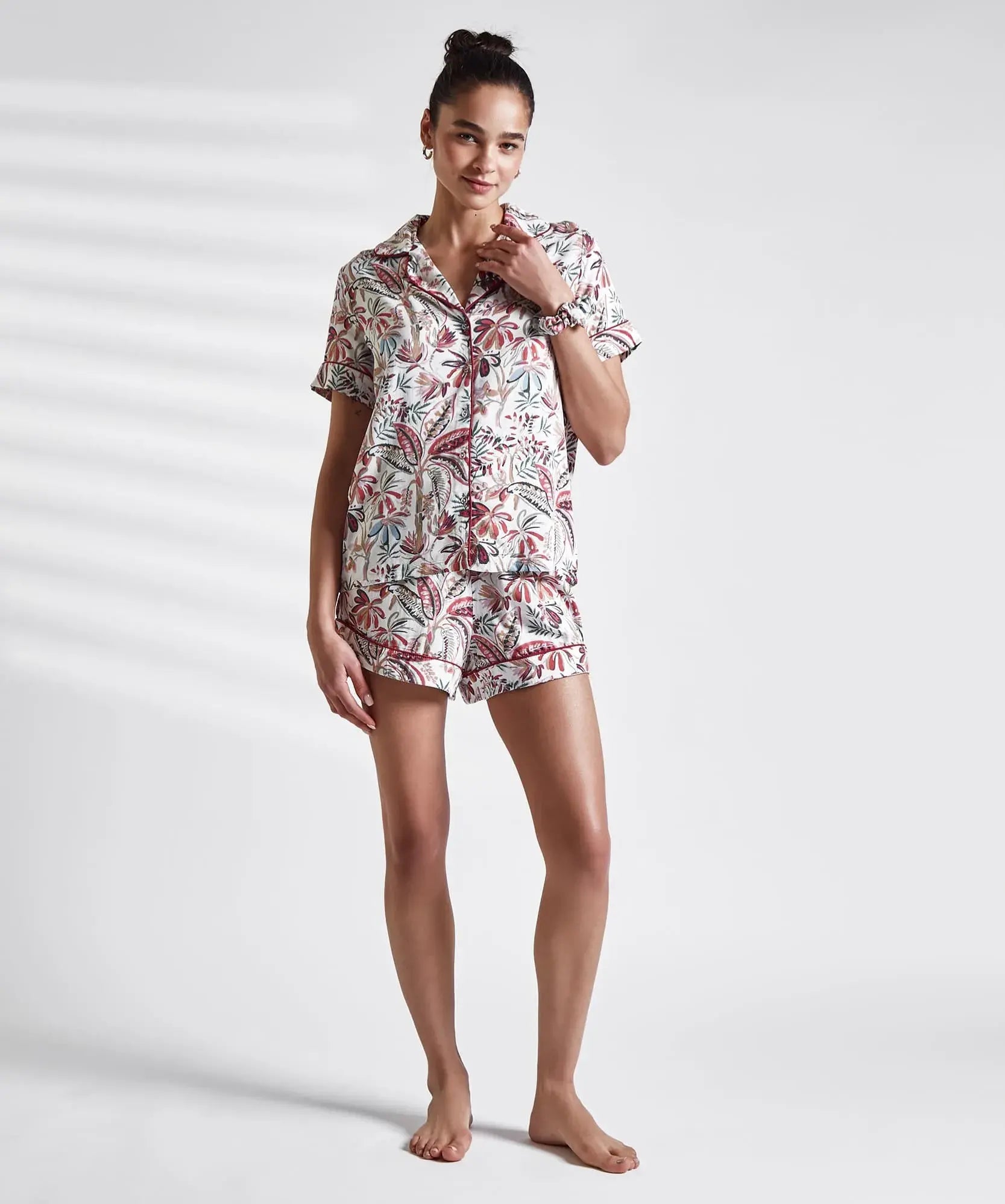 Set Pijama Camisero Flores