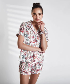 Set Pijama Camisero Flores