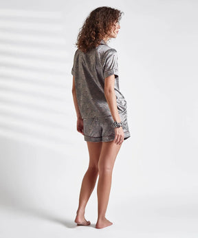 Set Pijama Camisero Satinado Tigres