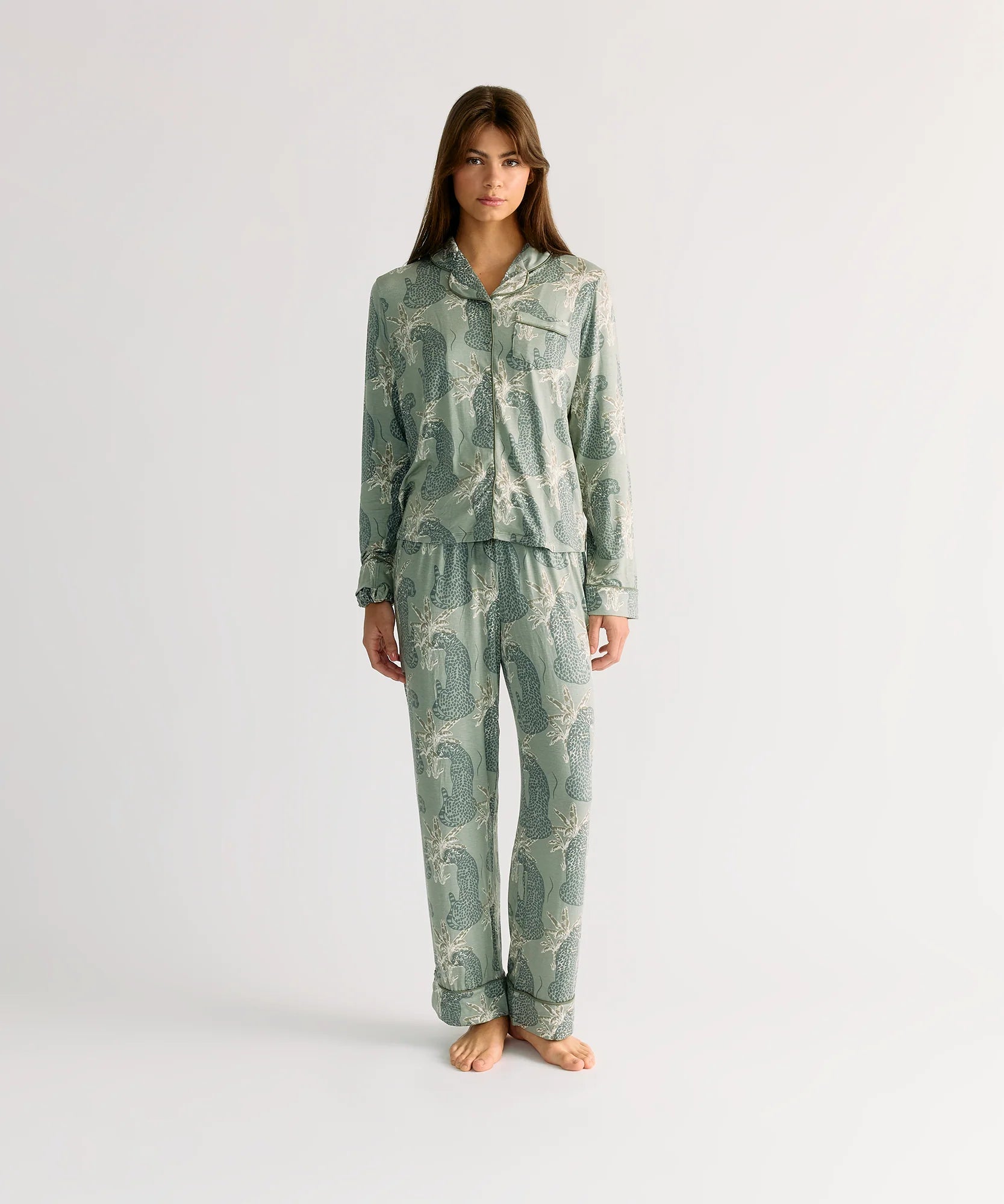Set Pijama Tigres Verde Dreamy
