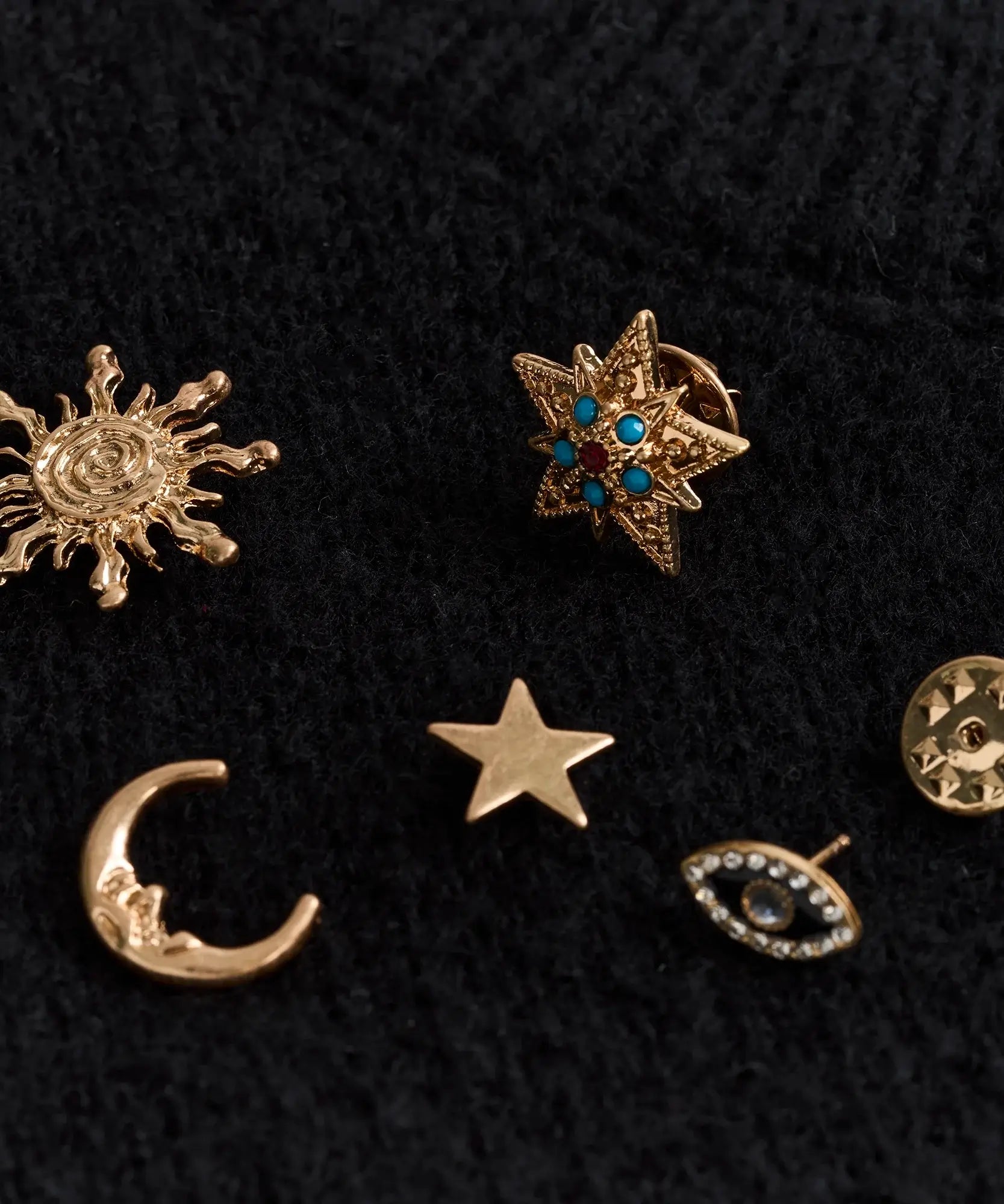 Set Prendedores Sol Luna Estrellas Street