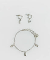 Set Pulsera Y Aros Placas