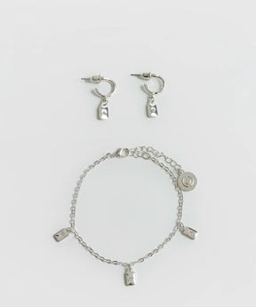 Set Pulsera Y Aros Placas