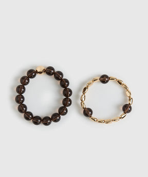 Set Pulseras Borlas Resina