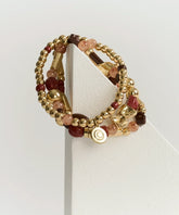 Set Pulseras Mostacillas Piedras Multicolores Boho