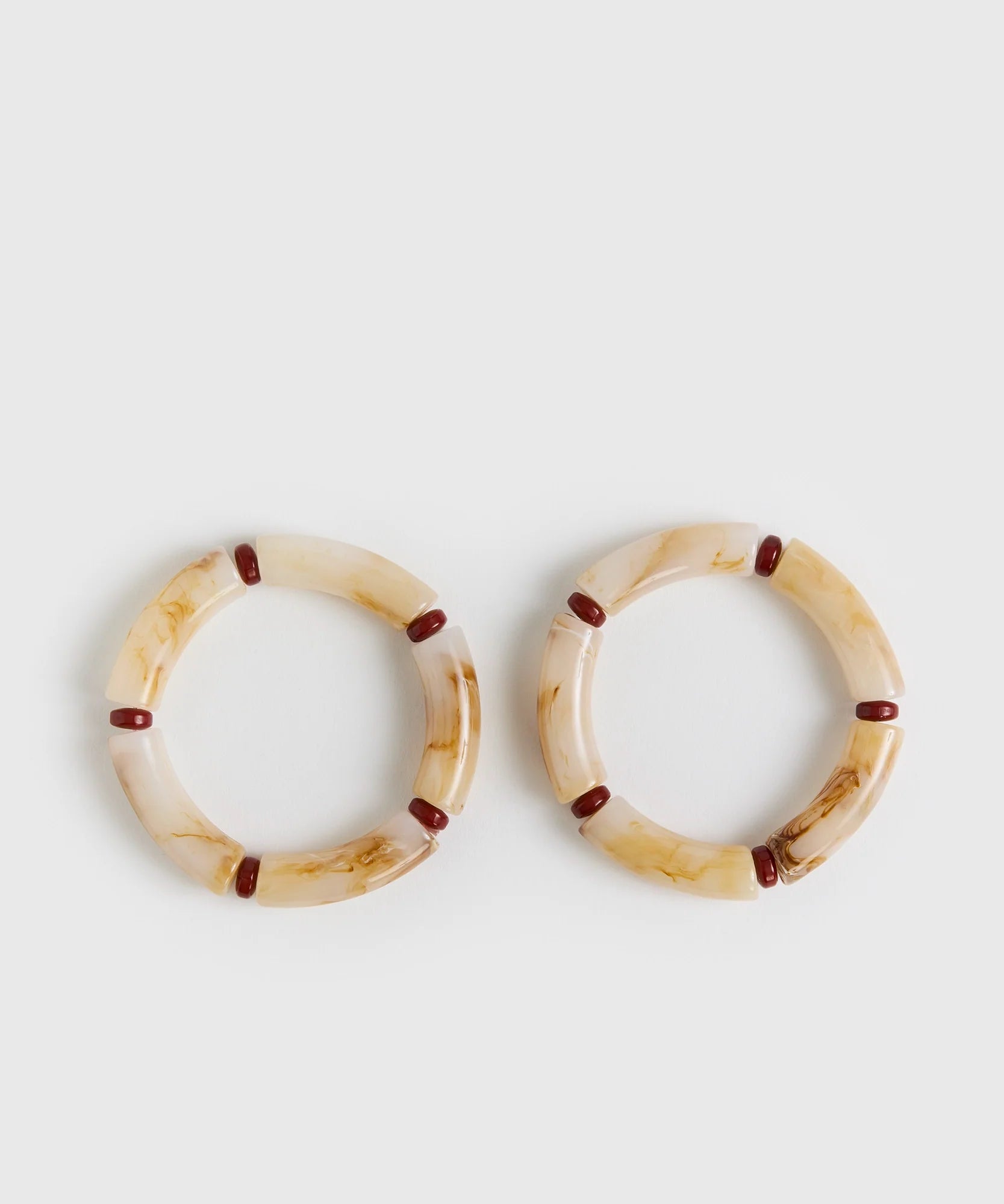 Set Pulseras Piedras Alargadas