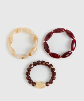 Set Pulseras Piedras Irregulares